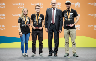 Sieger Metallbaukonstrukteure mit Bundesrat SwissSkills 2022